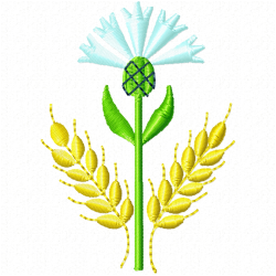 Flowers And Tree Embroidery Design 6